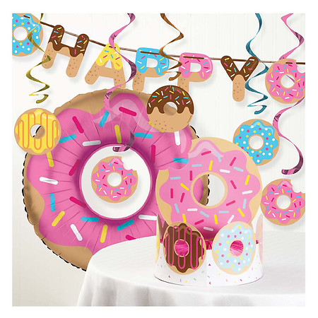 Creative Converting Donut Time Birthday Party Decor Kit