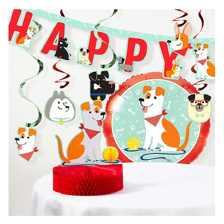 Creative Converting Dog Party Birthday Decorations Kit