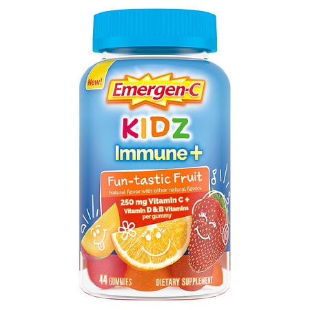 Emergen-C Kids Immune+ Support Supplement Gummies Fun-tastic Fruit