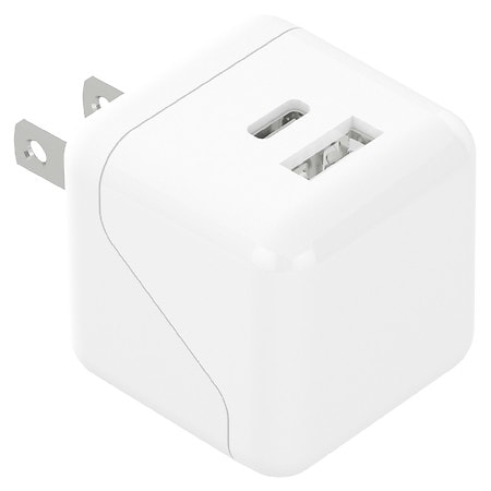 Just Wireless Home Charger-15W-Dual A & C Ports White