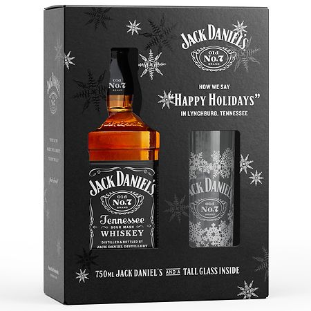 Jack Daniel's Old No. 7 Tennessee Whiskey Holiday with Collins Glass