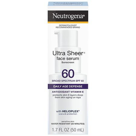 Neutrogena Ultra Sheer Moisturizing Serum, Vitamin E, SPF 60
