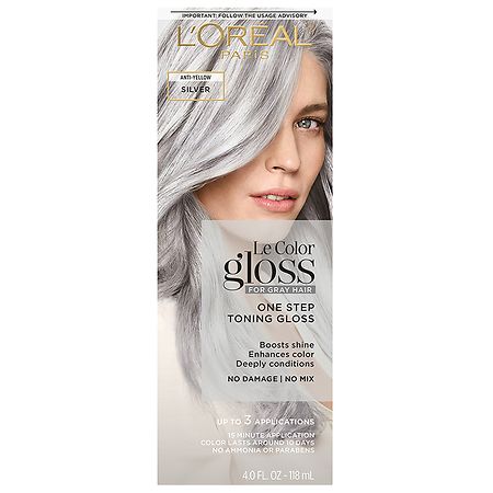L'Oreal Paris Le Color Gloss One Step In-Shower Toning Gloss. Boosts Shine, Enhances Color, Deeply Conditions Silver