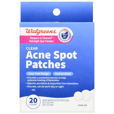 Walgreens Acne Spot Patches 10 mm, 12 mm Clear