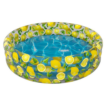 PoolCandy Inflatable Sunning Pool, Lemon Print