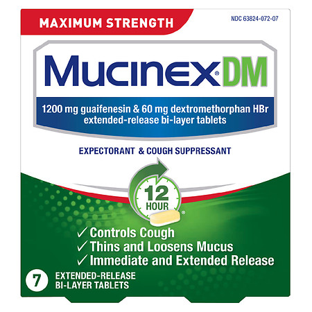 Mucinex DM 12 Hour Maximum Strength Expectorant & Cough Suppressant Tablets