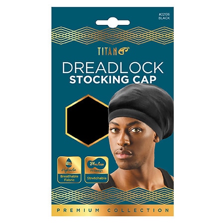 Titan Dreadlock Stocking Black Cap
