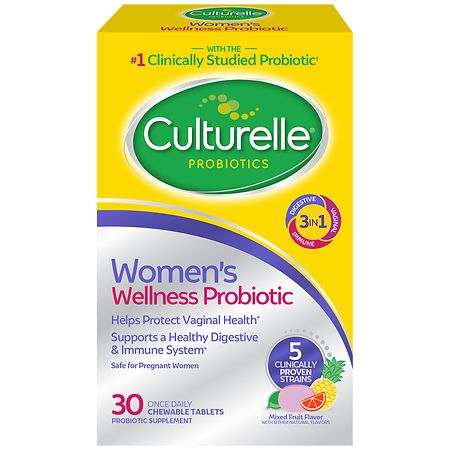 Culturelle Daily Chewable Probiotic for Women, Vaginal, Digestive Health & Immune Support