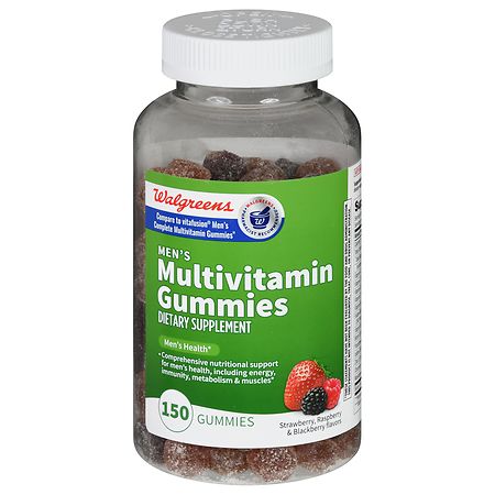 Walgreens Men's Multivitamin Gummies Strawberry, Raspberry & Blackberry