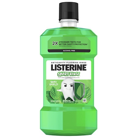 Listerine Smart Rinse Kids Anticavity Mouthwash, Mint Shield