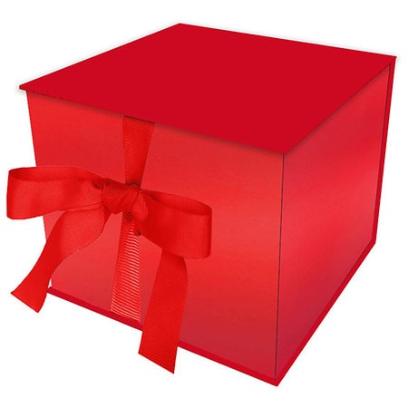 Hallmark Small Gift Box With Shredded Paper Filler, Red