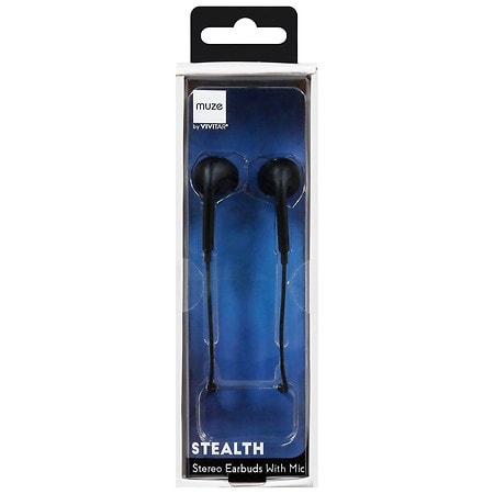 Muze Stereo Earbuds with Mic Black