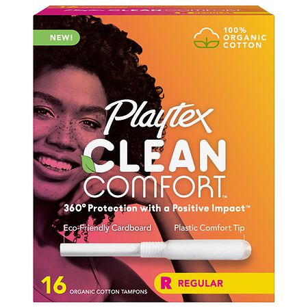 Playtex Clean Comfort Tampons, Regular Absorbency Unscented, Regular Absorbency