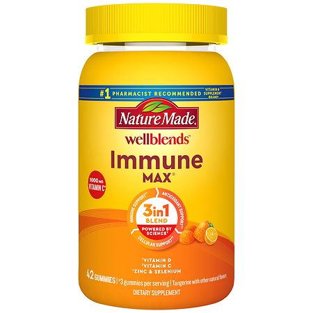 Nature Made WellBlends ImmuneMAX Gummies Tangerine