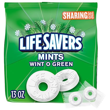 LifeSavers Breath Mints Hard Candy Sharing Size Wint O Green