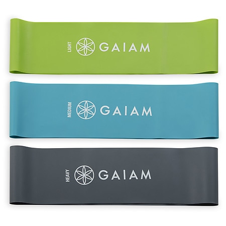 Gaiam Restore Restore Resistance Standard Loop Bands Green, Blue and Gray