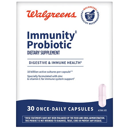 Walgreens Daily Immunity Probiotic Capsules with Vitamin C