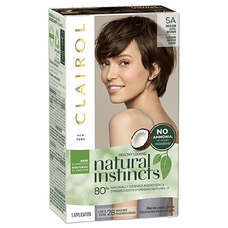Clairol Natural Instincts Natural Instincts Hair Color 5A MEDIUM COOL BROWN, Clove