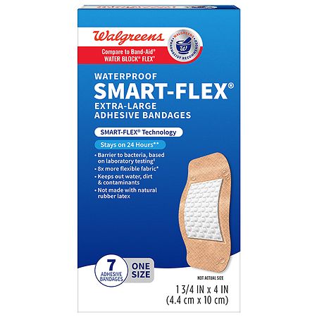 Walgreens Waterproof Smart-Flex Adhesive Bandages Extra Large