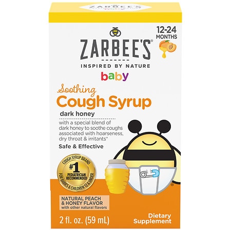 Zarbee's Baby Soothing Cough Syrup Natural Peach & Honey