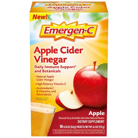 Emergen-C Apple Cider Vinegar Vitamin C Drink Mix Apple