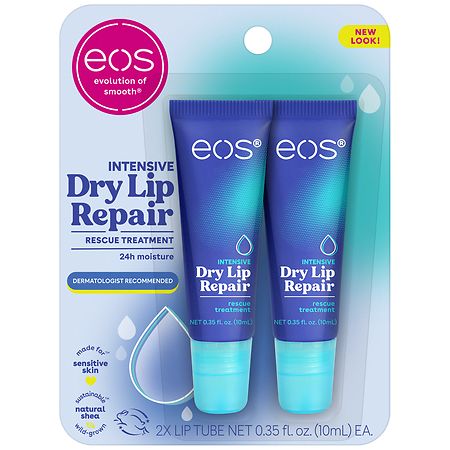 eos Intensive Dry Lip Repair - 24H Moisture Rescue Treatment Strawberry, Strawberry