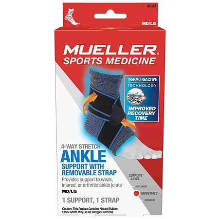 Mueller 4-Way Ankle Support with Removable Strap Medium/ Large