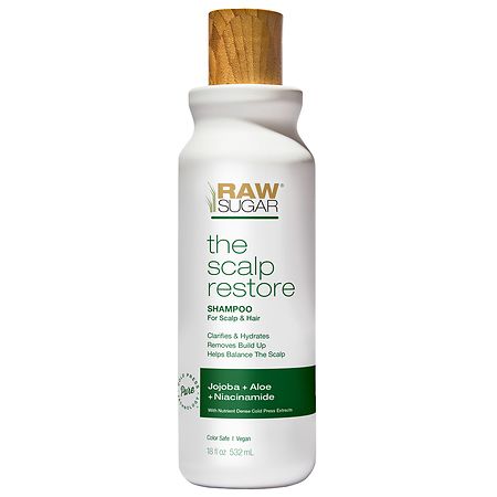 Raw Sugar The Scalp Restore Shampoo Activated Charcoal + Tea Tree + Moringa Oil