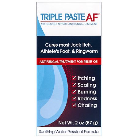 Triple Paste Anti-Fungal Ointment for Skin Treats Most Jock Itch, Athletes Foot and Ringworm