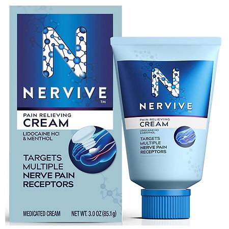 Nervive Nerve Care, Pain Relieving Cream, Max Strength Non-Greasy Topical Pain Reliever