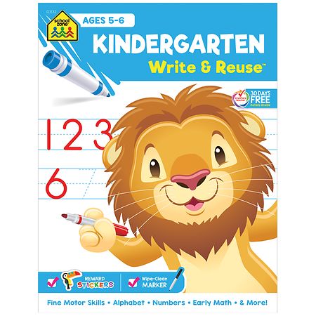 School Zone Kindergarten Write & Reuse Workbook