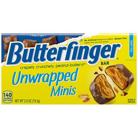 Butterfinger Unwrapped Concession Box Peanut-Buttery Chocolate