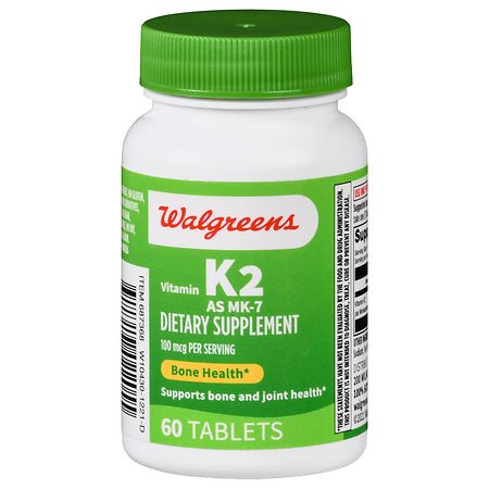Walgreens Vitamin K2 As MK-7 100 mcg Tablets