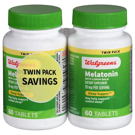 Walgreens Melatonin With Lemon Balm 10 mg Tablets
