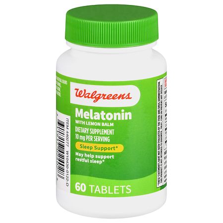 Walgreens Melatonin with Lemon Balm 10 mg Tablets