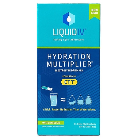 Liquid I.V. Hydration Multiplier, Electrolyte Powder Supplement Drink Mix Watermelon