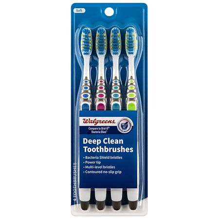 Walgreens Deep Clean Bacteria Guard Soft Toothbrushes