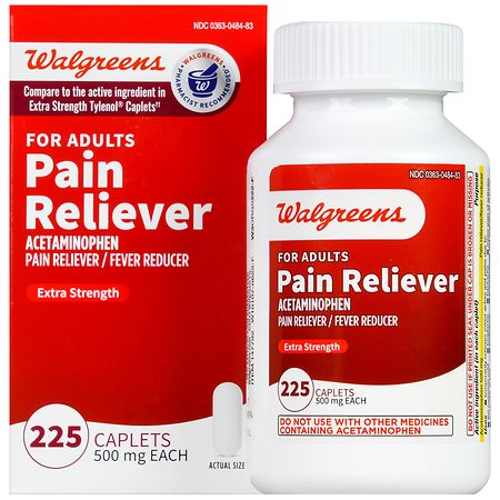 Walgreens Extra Strength Pain Reliever Acetaminophen Caplets