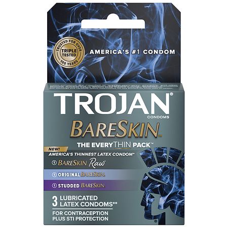 Trojan Bareskin EveryTHIN Lubricated Latex Condoms