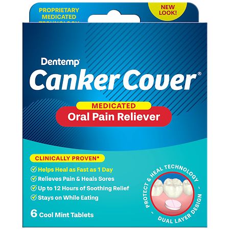 Dentemp Canker Cover Oral Pain Reliever Cool Mint