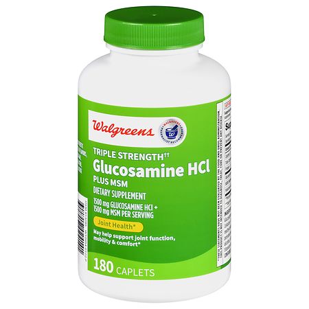 Walgreens Triple Strength Glucosamine HCl 1500 mg plus MSM 1500 mg Caplets
