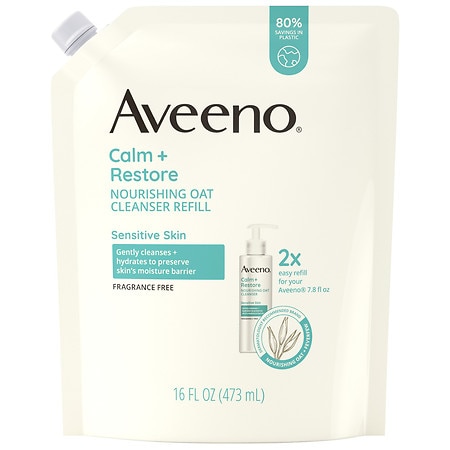 Aveeno Calm + Restore Nourishing Oat Facial Cleanser Refill