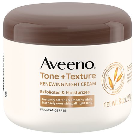 Aveeno Tone + Texture Renewing Body Night Cream, Sensitive Skin