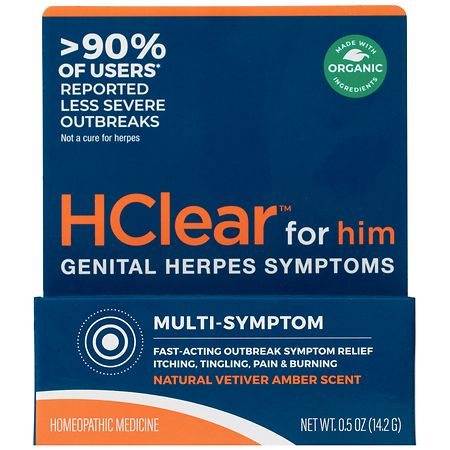 HClear Genital Herpes Ointment for Men - Multi-Symptom