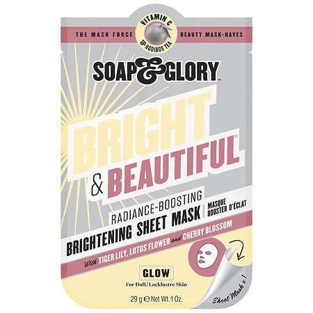 Soap & Glory Bright + Beautiful Radiance-Boosting Brightening Sheet Mask