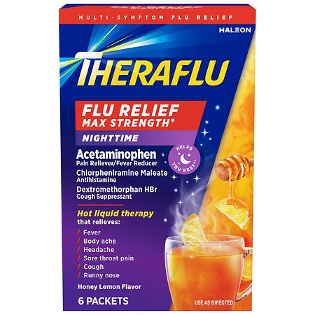 TheraFlu Max Strength Nighttime Flu Relief Honey Lemon