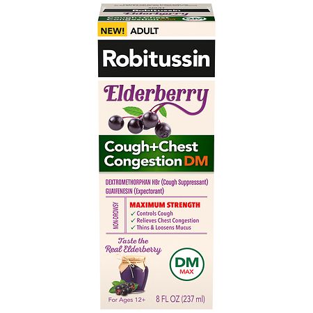 Robitussin Cough Medicine, Non Drowsy Elderberry