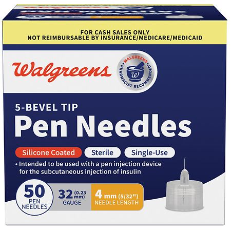 Walgreens 5-Bevel Tip Pen Needles 32G/ 4mm