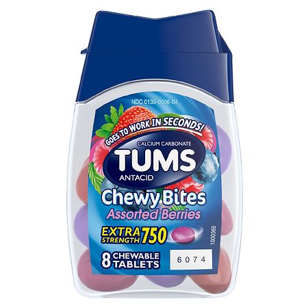 Tums Antacid Chewy Bites Chewable Assorted Berries