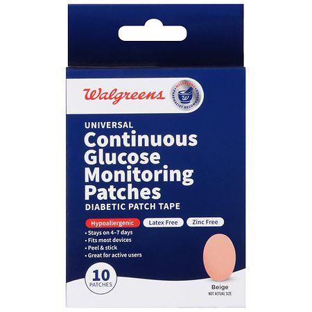 Walgreens Universal Continuous Glucose Monitoring Patches Beige
